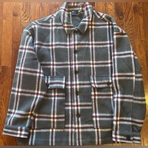 ASOS DESIGN Wool Blend Shirt Jacket Men’s 2XL XXL Gray Red White Out of Stock